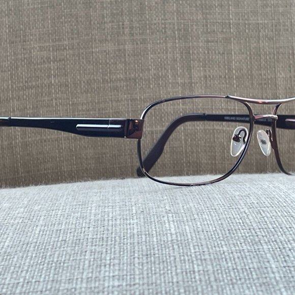 Kirkland Signature Men Eyeglasses Frame FREDERICK Dark Brown Glasses Made Italy - Picture 2 of 12